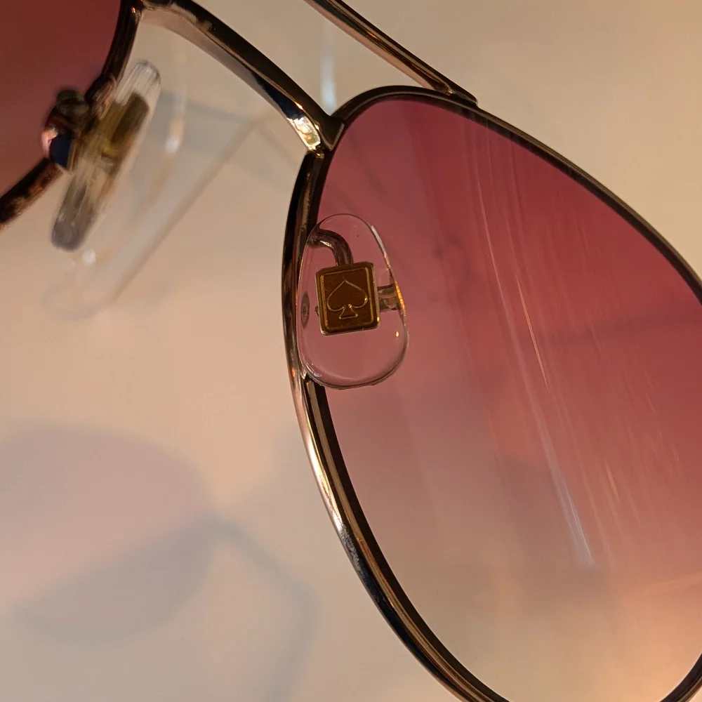 Kate Spade Pink Jochelle Pink-Tinted Sunglasses with Gold Accents